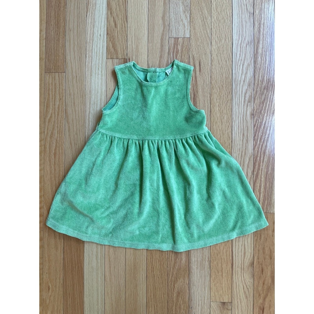 Vintage‎ Gap Girls Green Terrycloth Dress with Back Buttons. 24 months
